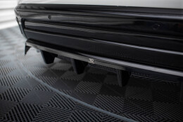Mittlerer Cup Diffusor Heck Ansatz DTM Look passend für Rolls Royce Cullinan schwarz Hochglanz