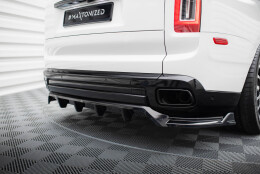 Mittlerer Cup Diffusor Heck Ansatz DTM Look passend für Rolls Royce Cullinan schwarz Hochglanz