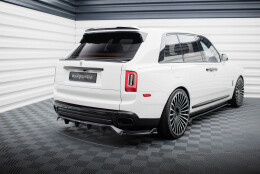 Mittlerer Cup Diffusor Heck Ansatz DTM Look passend für Rolls Royce Cullinan schwarz Hochglanz