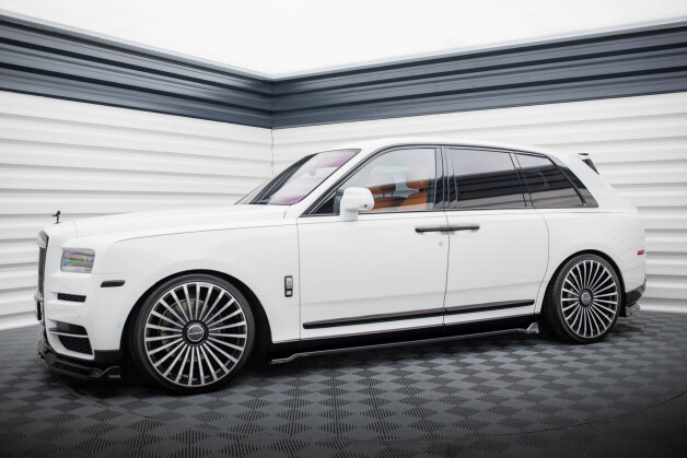 Seitenschweller Ansatz Cup Leisten passend für Rolls Royce Cullinan schwarz Hochglanz