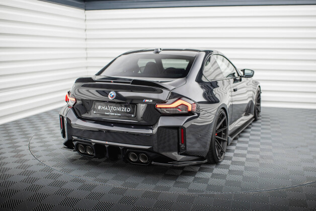 Heck Ansatz Flaps Diffusor V.5 passend für BMW M2 G87 (passend für heckansatz v.2) BMW M2 G87 schwarz Hochglanz