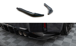 Heck Ansatz Flaps Diffusor V.5 für BMW M2 G87 für BMW M2 G87 schwarz Hochglanz