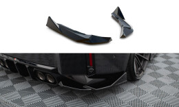 Heck Ansatz Flaps Diffusor V.6 passend für (passend für heckansatz v.2) BMW M2 G87 schwarz Hochglanz
