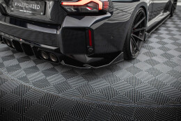 Heck Ansatz Flaps Diffusor V.6 passend für (passend für heckansatz v.2) BMW M2 G87 schwarz Hochglanz
