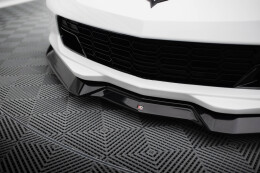 Cup Spoilerlippe Front Ansatz V.2 für Chevrolet Corvette C7 schwarz Hochglanz