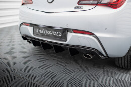 Heck Ansatz Diffusor passend für Opel Astra GTC OPC-Line J (Einzelauspuff li. re.) schwarz Hochglanz