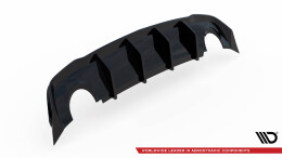 Street+ Heck Ansatz Diffusor passend für Opel Astra GTC OPC-Line J (Einzelauspuff li. re.) schwarz Hochglanz