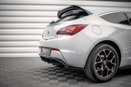 Heck Ansatz Diffusor für Opel Astra GTC OPC-Line J (Version mit einseitigem Einzelauspuff) schwarz Hochglanz