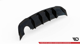 Heck Ansatz Diffusor passend für Opel Astra GTC OPC-Line J (Einzelauspuff li.) schwarz Hochglanz