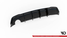 Heck Ansatz Diffusor passend für Opel Astra GTC OPC-Line J (Einzelauspuff li.) schwarz Hochglanz