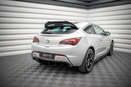 Street+ Heck Ansatz Diffusor passend für Opel Astra GTC OPC-Line J (Einzelauspuff li.) schwarz Hochglanz