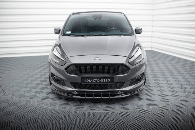 Street+ Spoilerlippe Front Ansatz passend für Ford S-Max ST-Line Mk2 schwarz Hochglanz