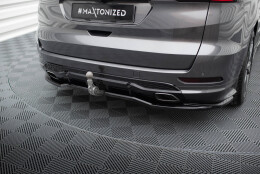Mittlerer Cup Diffusor Heck Ansatz DTM Look passend für Ford S-Max ST-Line Mk2 schwarz Hochglanz