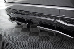 Mittlerer Cup Diffusor Heck Ansatz DTM Look passend für Ford S-Max ST-Line Mk2 schwarz Hochglanz