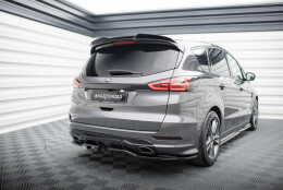 Street+ Mittlerer Diffusor RACE Heck Ansatz passend für Ford S-Max ST-Line Mk2 FL schwarz Hochglanz