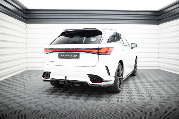 Heck Spoiler Aufsatz Abrisskante passend für Lexus RX F-Sport Mk5 schwarz Hochglanz