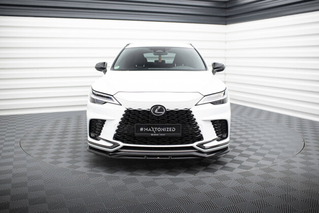 Cup Spoilerlippe Front Ansatz passend für Lexus RX F-Sport Mk5 schwarz Hochglanz