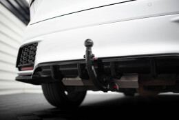 Mittlerer Cup Diffusor Heck Ansatz DTM Look passend für Lexus RX F-Sport Mk5 schwarz Hochglanz