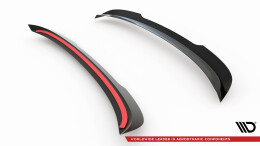 Heck Spoiler Aufsatz Abrisskante passend für Skoda Scala schwarz Hochglanz