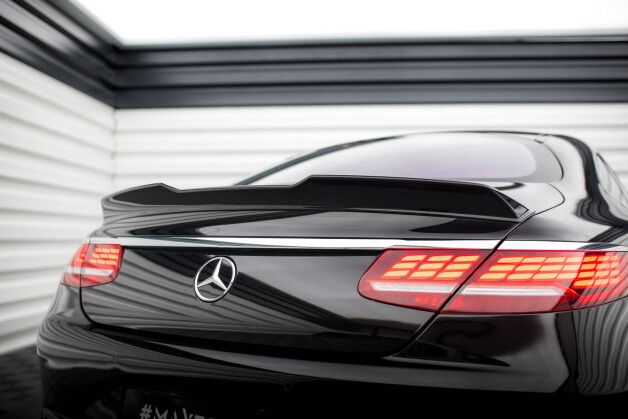 Heck Spoiler Aufsatz Abrisskante 3D passend für Mercedes-Benz S Coupe AMG-Line C217 Facelift schwarz Hochglanz