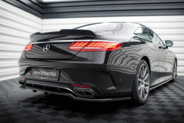 Heck Spoiler Aufsatz Abrisskante 3D passend für Mercedes-Benz S Coupe AMG-Line C217 Facelift schwarz Hochglanz