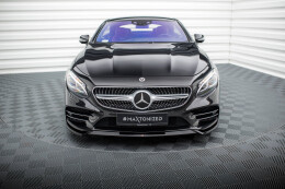 Cup Spoilerlippe Front Ansatz V.1 für Mercedes-Benz S Coupe AMG-Line C217 Facelift schwarz Hochglanz