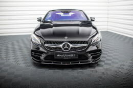 Cup Spoilerlippe Front Ansatz V.2 für Mercedes-Benz S Coupe AMG-Line C217 Facelift schwarz Hochglanz