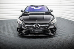 Street+ Spoilerlippe Front Ansatz V.2 passend für Mercedes S Coupe AMG-Line C217 FL schwarz Hochglanz