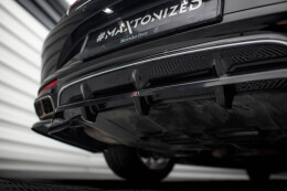 Mittlerer Cup Diffusor Heck Ansatz DTM Look für Mercedes-Benz S Coupe AMG-Line C217 Facelift schwarz Hochglanz