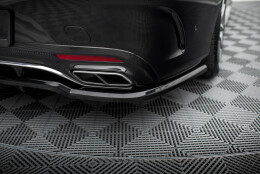 Mittlerer Cup Diffusor Heck Ansatz DTM Look passend für Mercedes-Benz S Coupe AMG-Line C217 Facelift schwarz Hochglanz