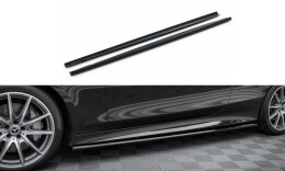 Seitenschweller Ansatz Cup Leisten für Mercedes-Benz S Coupe AMG-Line C217 Facelift schwarz Hochglanz