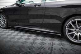 Seitenschweller Ansatz Cup Leisten passend für Mercedes-Benz S Coupe AMG-Line C217 Facelift schwarz Hochglanz