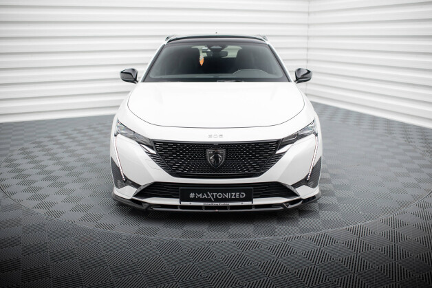 Cup Spoilerlippe Front Ansatz passend für Peugeot 308 GT Mk3 schwarz Hochglanz