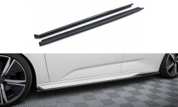 Seitenschweller Ansatz Cup Leisten passend für Peugeot 308 GT SW Mk3 schwarz Hochglanz