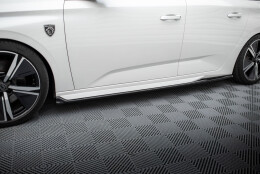 Seitenschweller Ansatz Cup Leisten passend für Peugeot 308 GT SW Mk3 schwarz Hochglanz