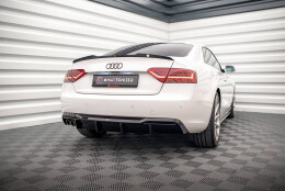Heck Ansatz Diffusor passend für Audi A5 8T Facelift (Doppelauspuff li.) schwarz Hochglanz