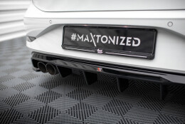 Heck Ansatz Diffusor passend für VW Polo GTI Mk6 Facelift schwarz Hochglanz