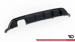 Heck Ansatz Diffusor passend für VW Polo GTI Mk6 Facelift schwarz Hochglanz