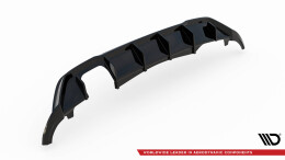 Heck Ansatz Diffusor passend für VW Polo GTI Mk6 Facelift schwarz Hochglanz