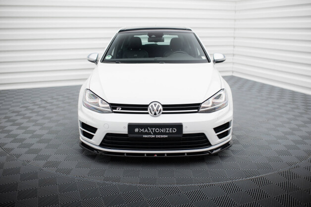 Street+ Spoilerlippe Front Ansatz V.5 passend für VW Golf R / R-Line Mk7 schwarz Hochglanz