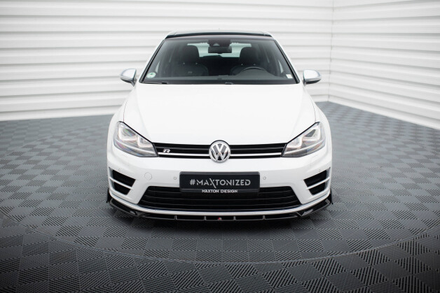 Cup Spoilerlippe Front Ansatz V.5 + Flaps passend für VW Golf R / R-Line Mk7