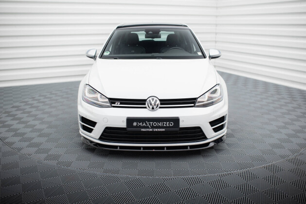 Cup Spoilerlippe Front Ansatz V.6 für VW Golf R / R-Line Mk7 schwarz Hochglanz