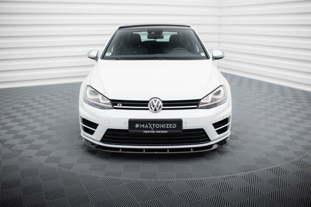 Cup Spoilerlippe Front Ansatz V.6 passend für VW Golf R / R-Line Mk7 schwarz Hochglanz