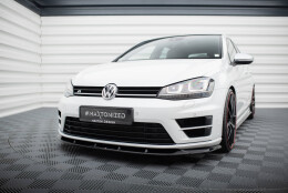Street+ Spoilerlippe Front Ansatz V.6 passend für VW Golf R / R-Line Mk7 schwarz Hochglanz