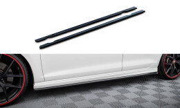 Seitenschweller Ansatz Cup Leisten V.3 passend für VW Golf R / R-Line Mk7 schwarz Hochglanz