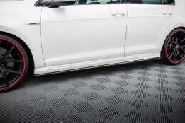 Seitenschweller Ansatz Cup Leisten V.3 passend für VW Golf R / R-Line Mk7 schwarz Hochglanz
