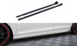 Seitenschweller Ansatz Cup Leisten V.3 + Flaps für Volkswagen Golf R Mk7 Flaps matt