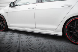 Seitenschweller Ansatz Cup Leisten V.4 passend für VW Golf R / R-Line Mk7 schwarz Hochglanz