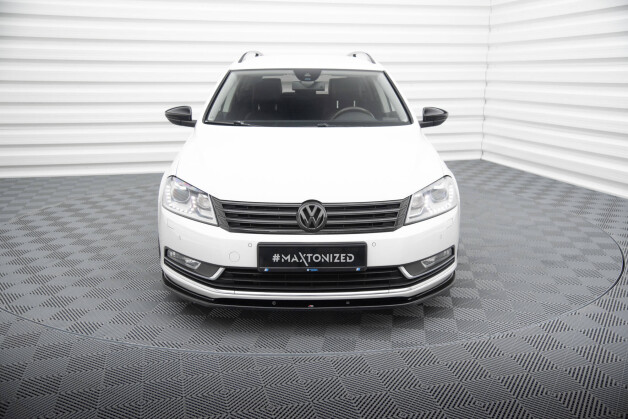 Cup Spoilerlippe Front Ansatz V.2 passend für VW Passat B7 schwarz Hochglanz