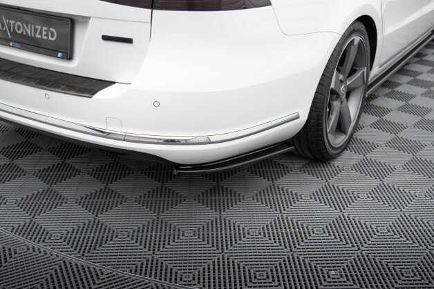 Heck Ansatz Flaps Diffusor passend für VW Passat Variant B7 schwarz Hochglanz